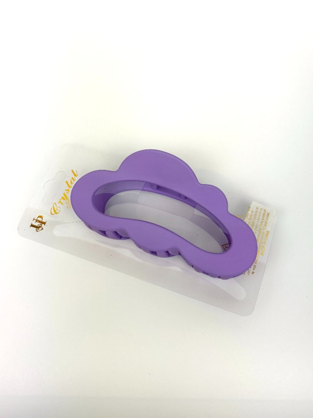 Crystal Collection Large Matte Purple Cloud Open Hair Claw Clip. New